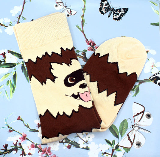 Zigzagoon Pokemon Crew Socks (Size 3-9 UK)