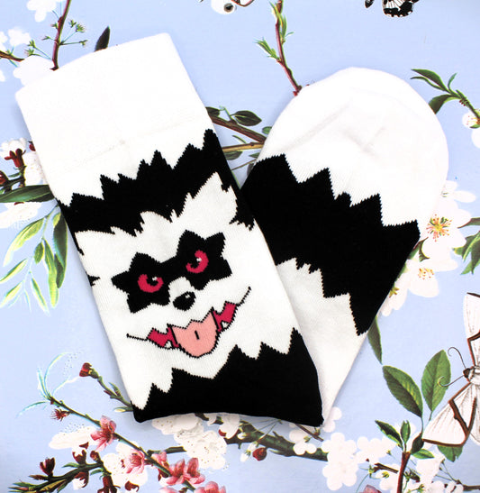 Galarian Zigzagoon Pokemon Crew Socks (Size 3-9 UK)