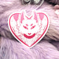 Pink Fox Spirit Kitsune Sticker (6cm)