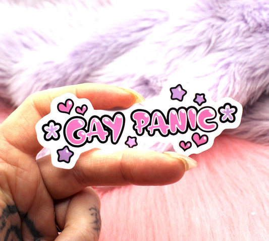 Gay Panic Sticker (8cm)