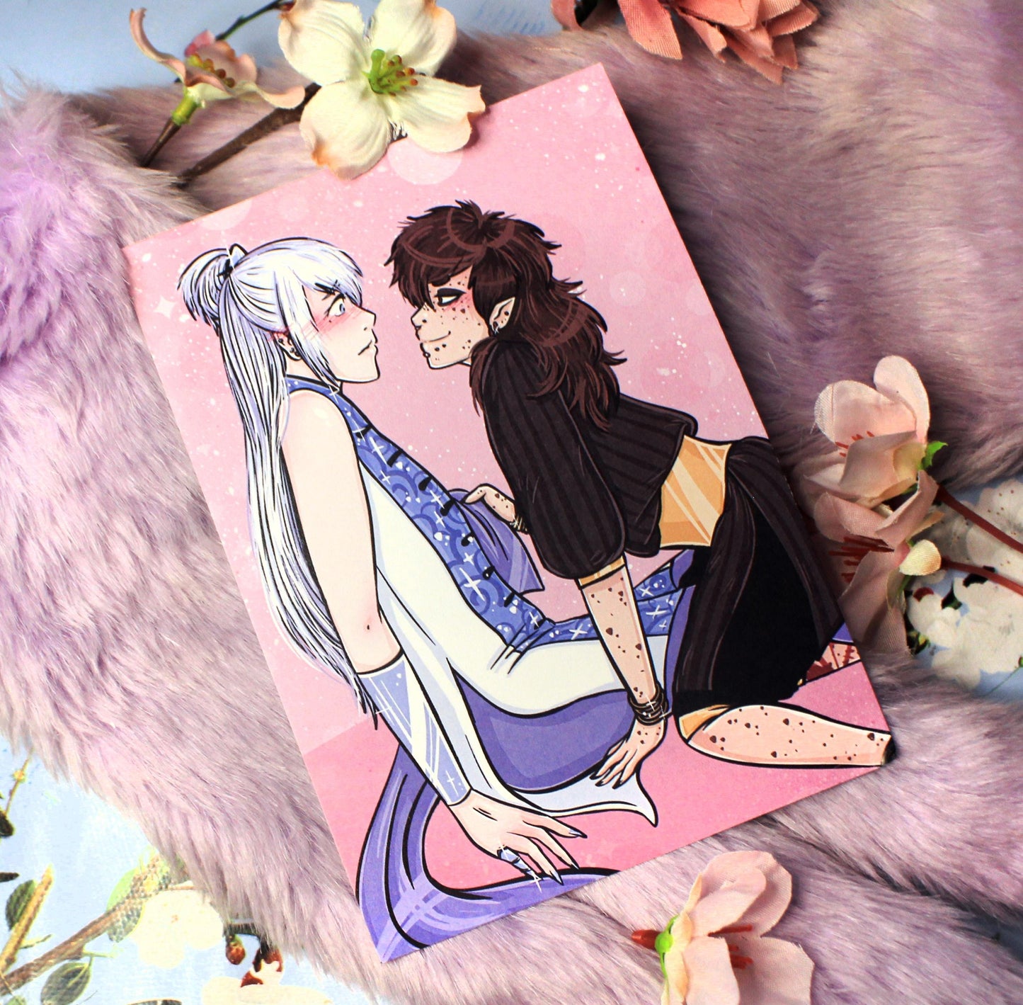 Taown and Brandy Flirting Close Up A6 Print - The Nightingale Dragon Series