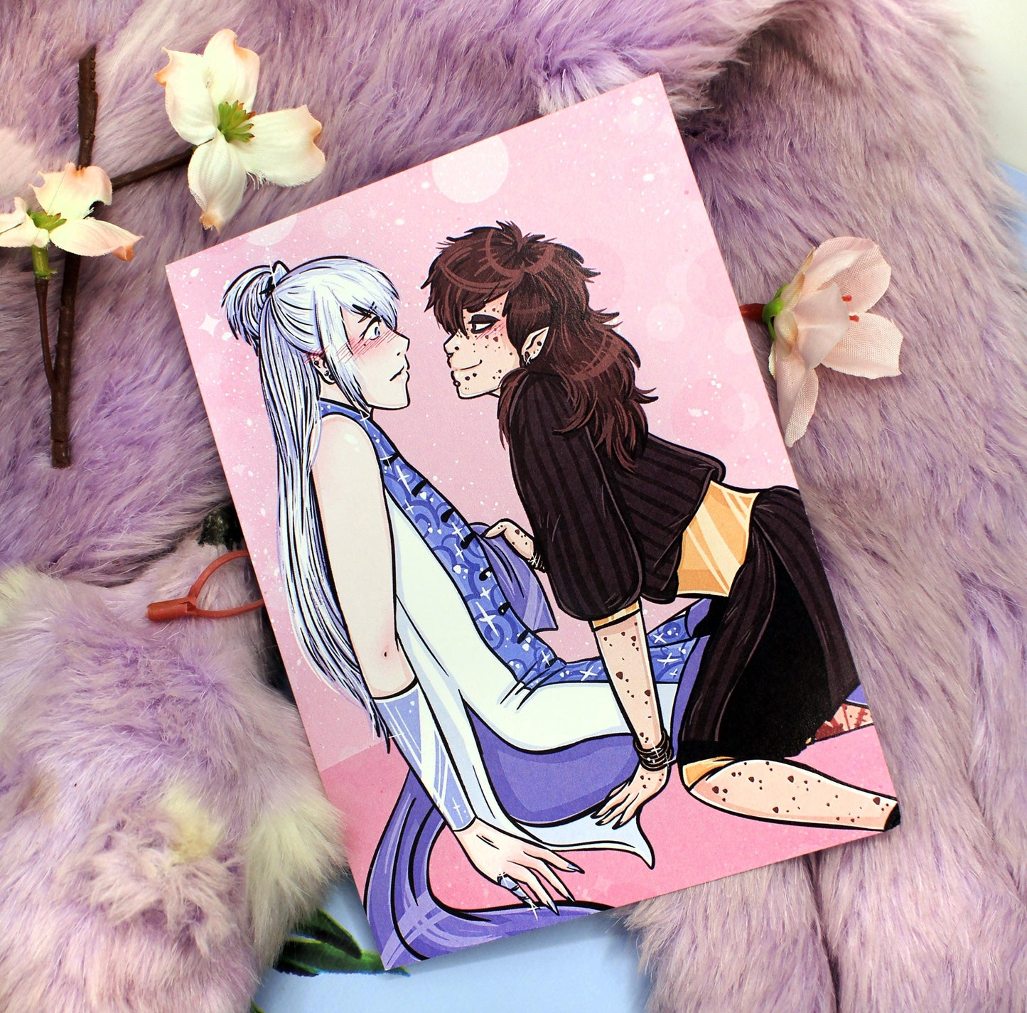 Taown and Brandy Flirting Close Up A6 Print - The Nightingale Dragon Series