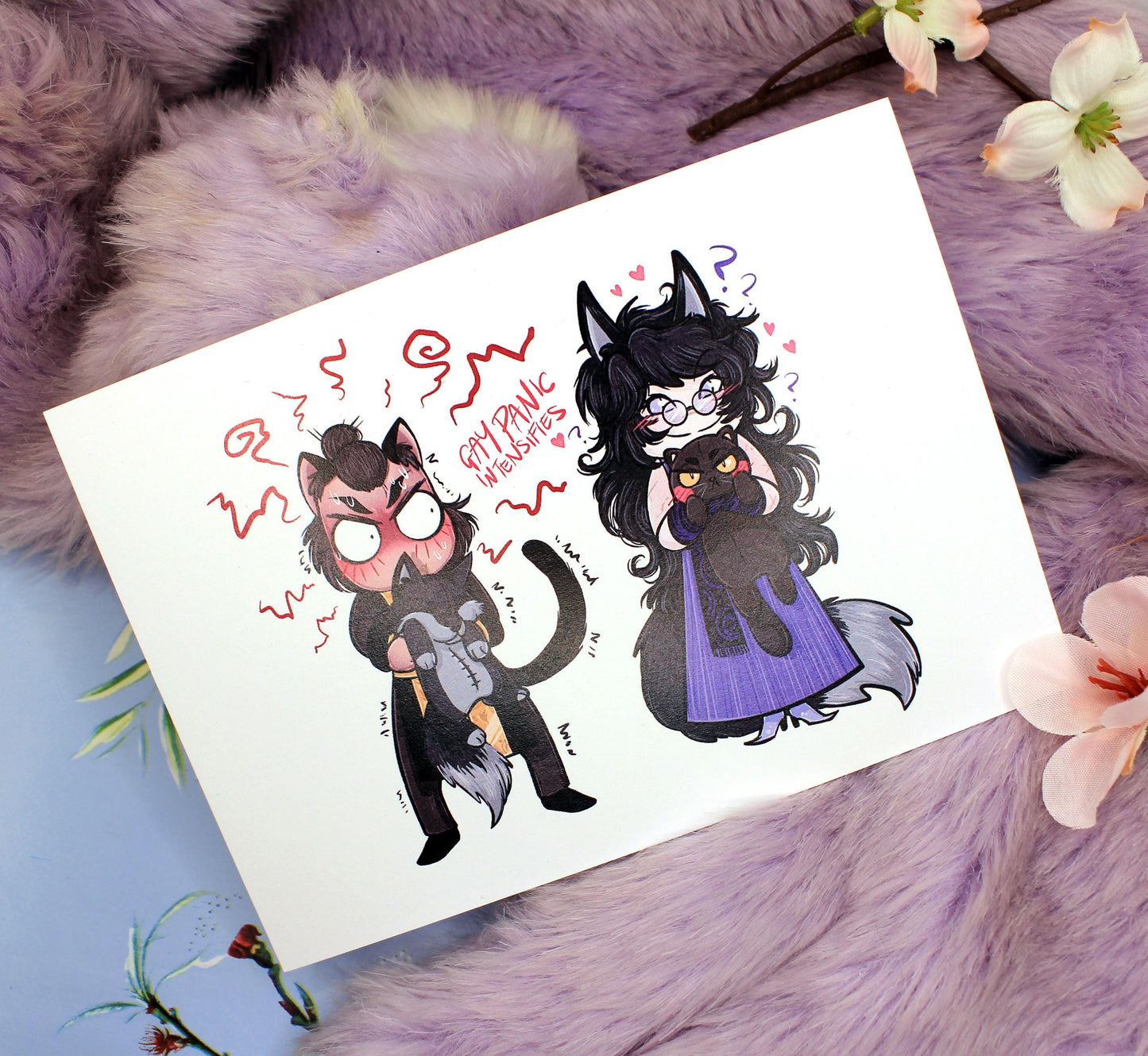 Tomar and Ginzin Gay Panic Intensifies Up A6 Print - The Nightingale Dragon Series