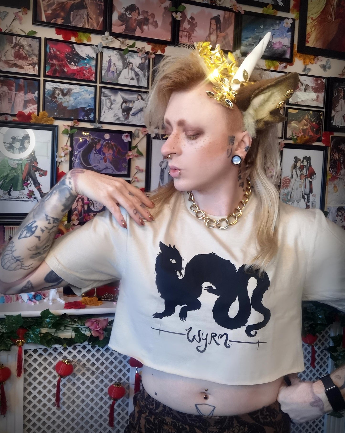 Black Wyrm on Sand T-shirt (Sizes: S-4XL)