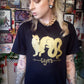 Gold Wyrm on Black T-shirt (Sizes: S-4XL)