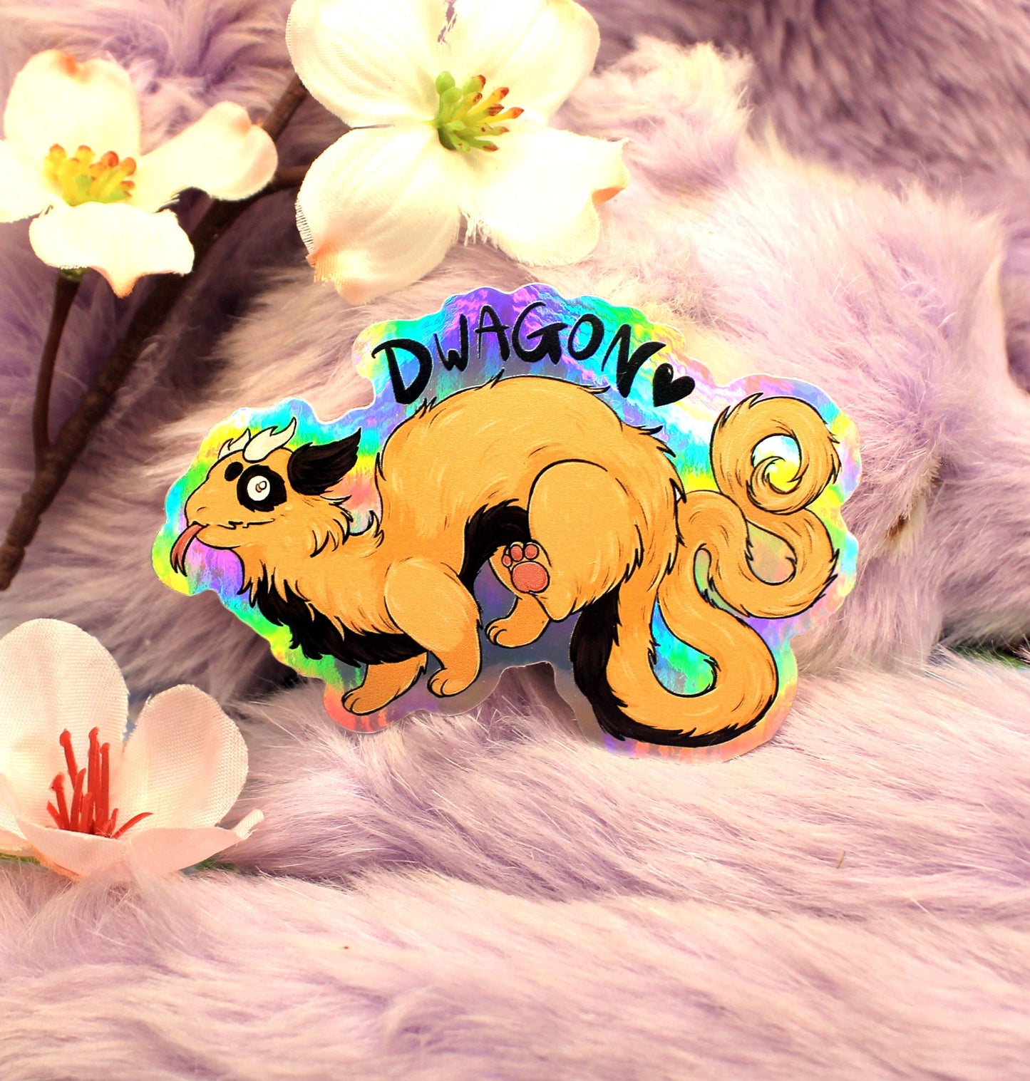 Dwagon Holographic Sticker (6cm) Variant A - The Nightingale Dragon Series