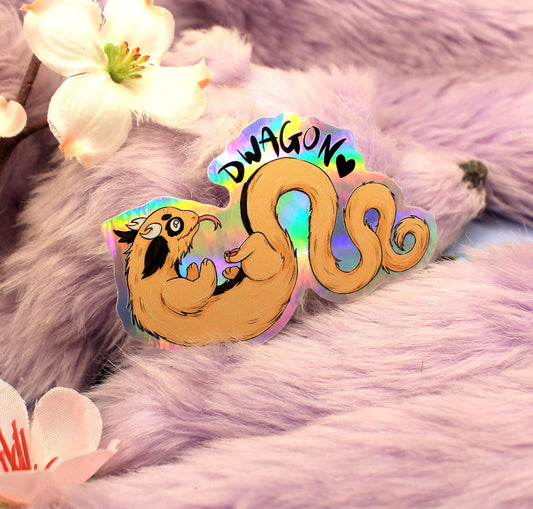 Dwagon Holographic Sticker (6cm) Variant B - The Nightingale Dragon Series