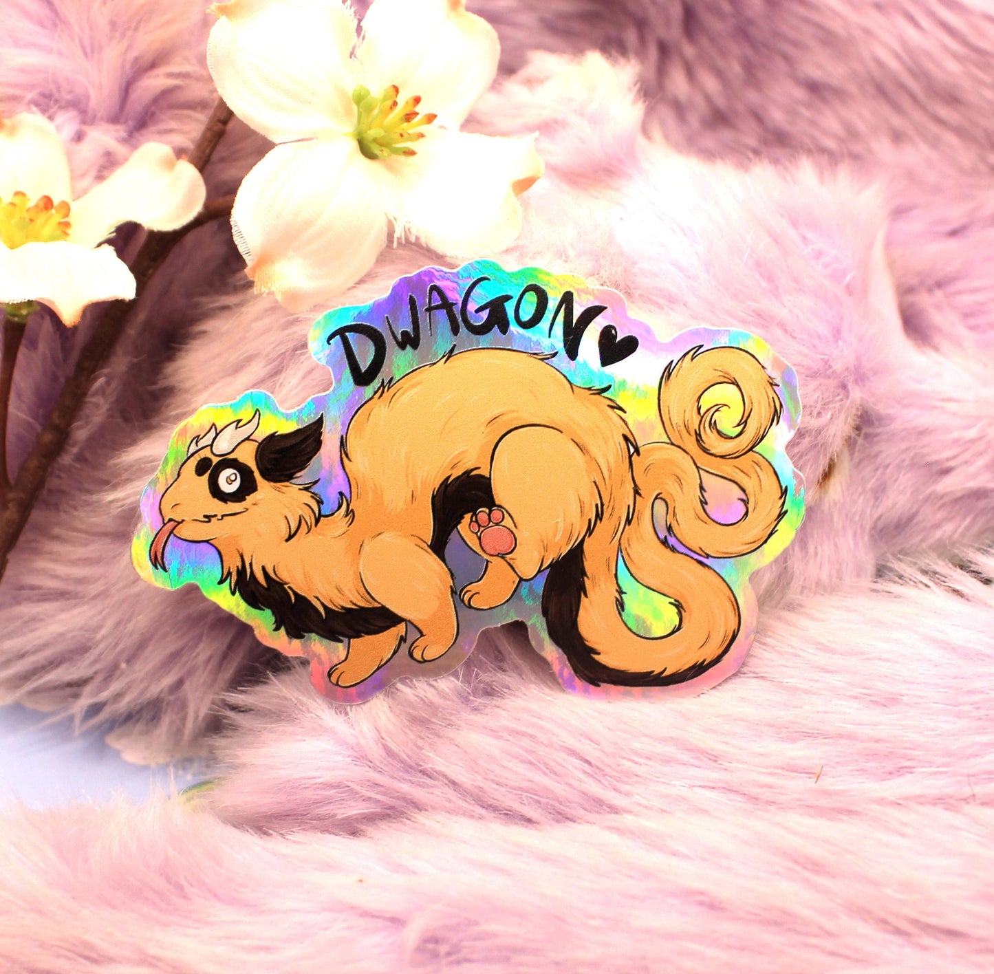 Dwagon Holographic Sticker (6cm) Variant A - The Nightingale Dragon Series
