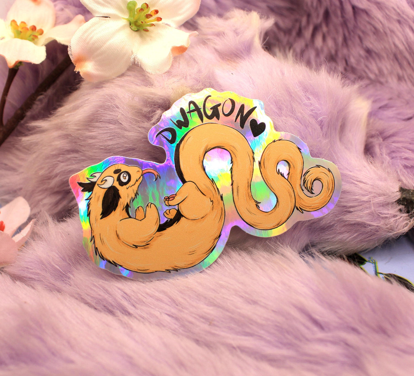 Dwagon Holographic Sticker (6cm) Variant B - The Nightingale Dragon Series