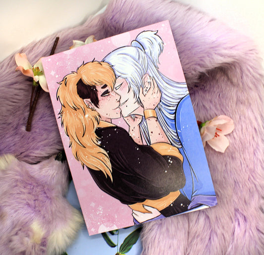 Taown and Brandy Almost Kiss A6 Print - The Nightingale Dragon Series