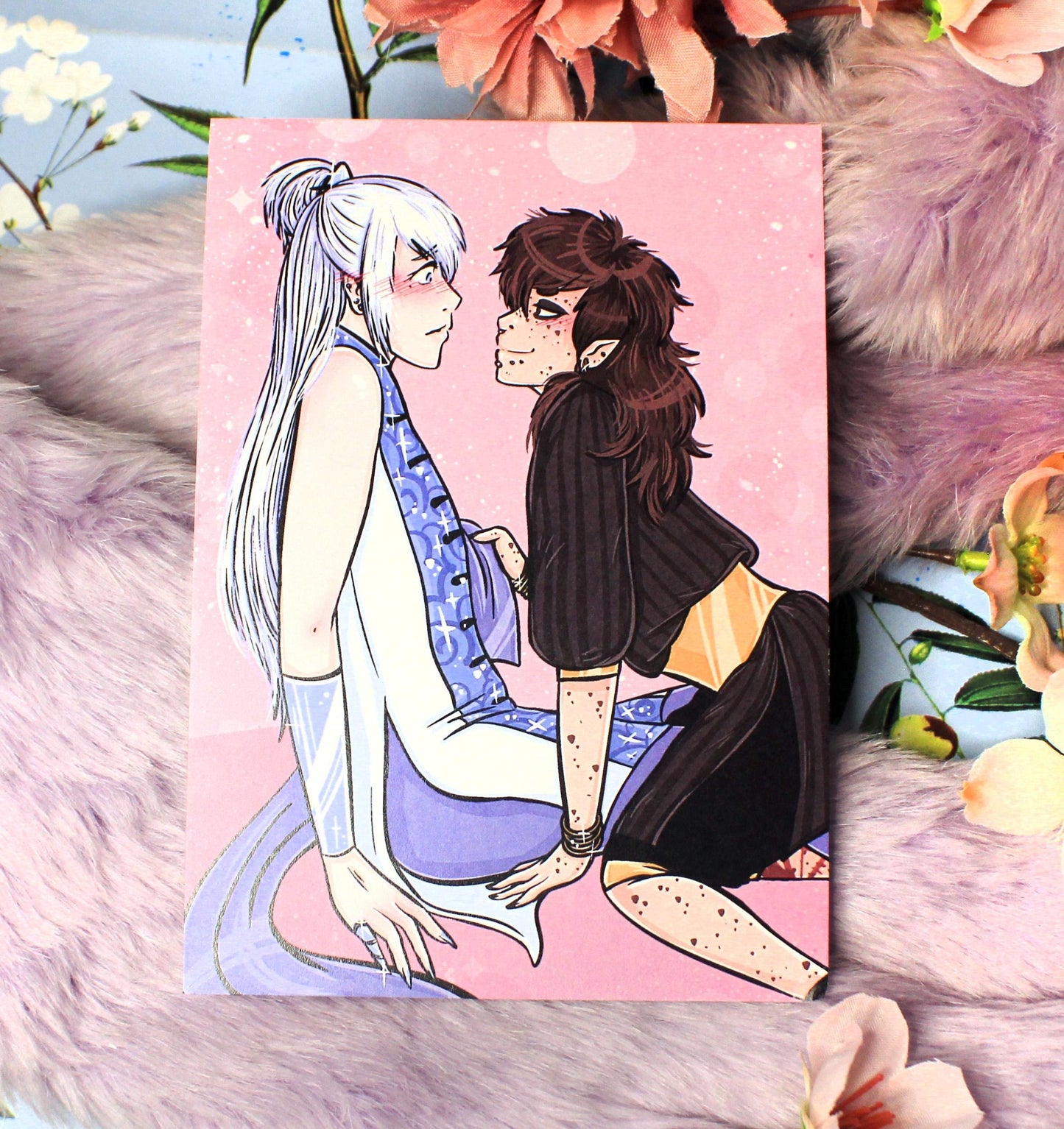 Taown and Brandy Flirting Close Up A6 Print - The Nightingale Dragon Series