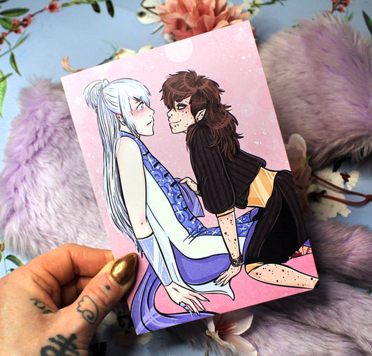 Taown and Brandy Flirting Close Up A6 Print - The Nightingale Dragon Series