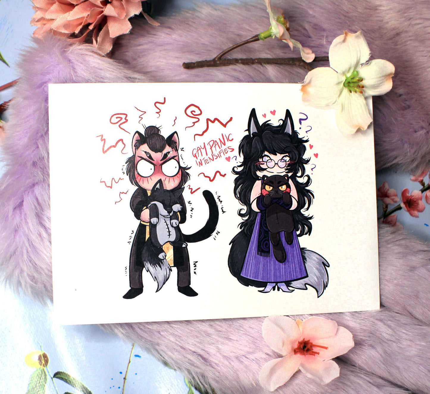 Tomar and Ginzin Gay Panic Intensifies Up A6 Print - The Nightingale Dragon Series