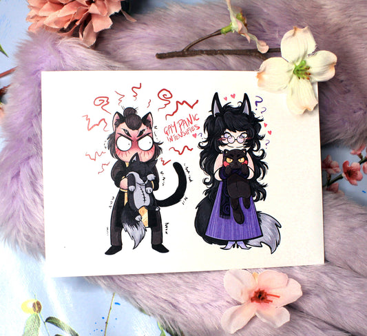 Tomar and Ginzin Gay Panic Intensifies Up A6 Print - The Nightingale Dragon Series