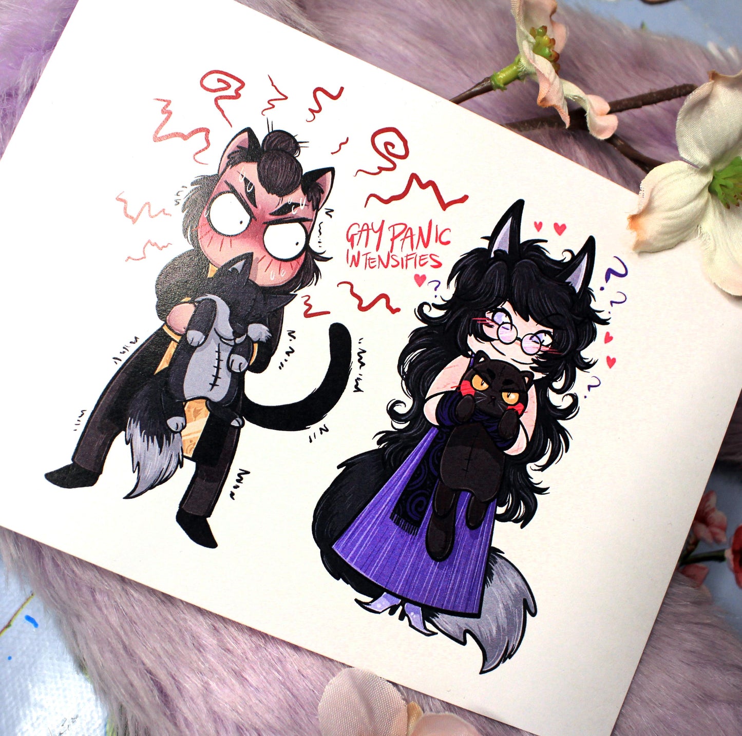 Tomar and Ginzin Gay Panic Intensifies Up A6 Print - The Nightingale Dragon Series