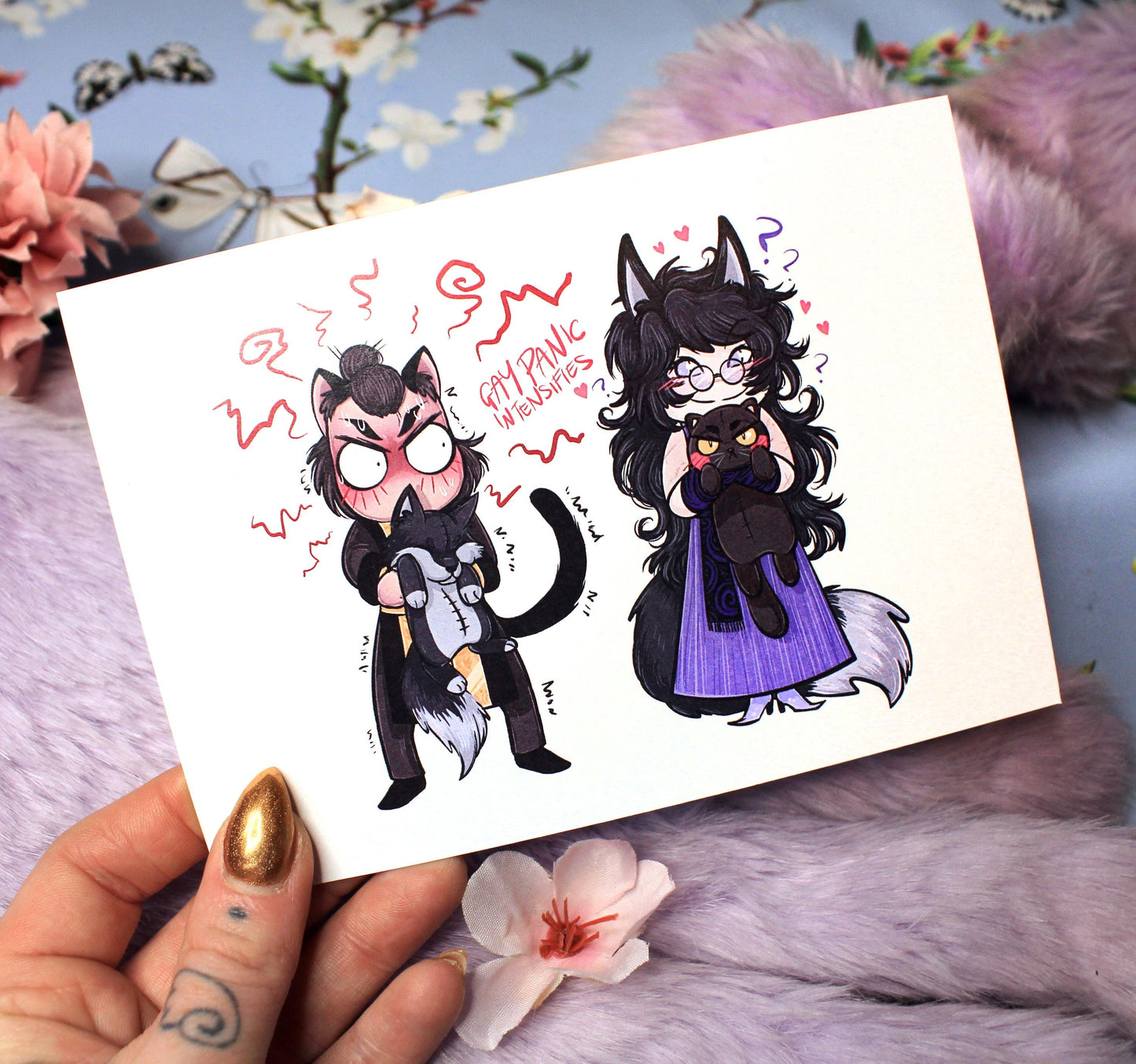 Tomar and Ginzin Gay Panic Intensifies Up A6 Print - The Nightingale Dragon Series