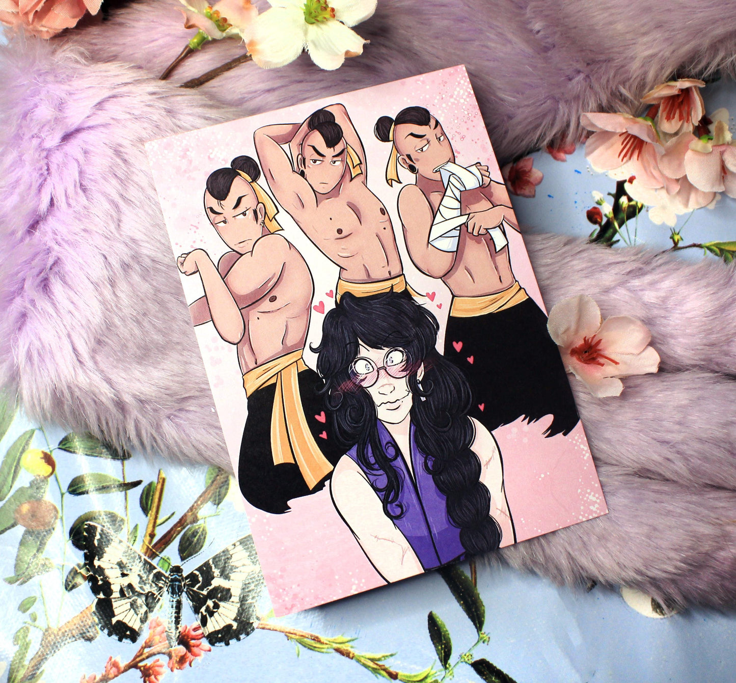 Tomar and Ginzin Sparring Blush A6 Print - The Nightingale Dragon Series