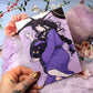 Ginzin and Thistle the Cat Lilac Bedding Illustration A6 Print - The Nightingale Dragon Series