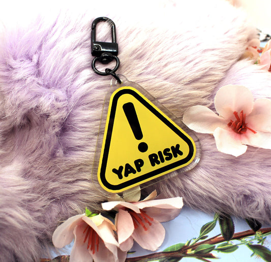 Yap Risk Warning Sign Acrylic Charm (2 inch)