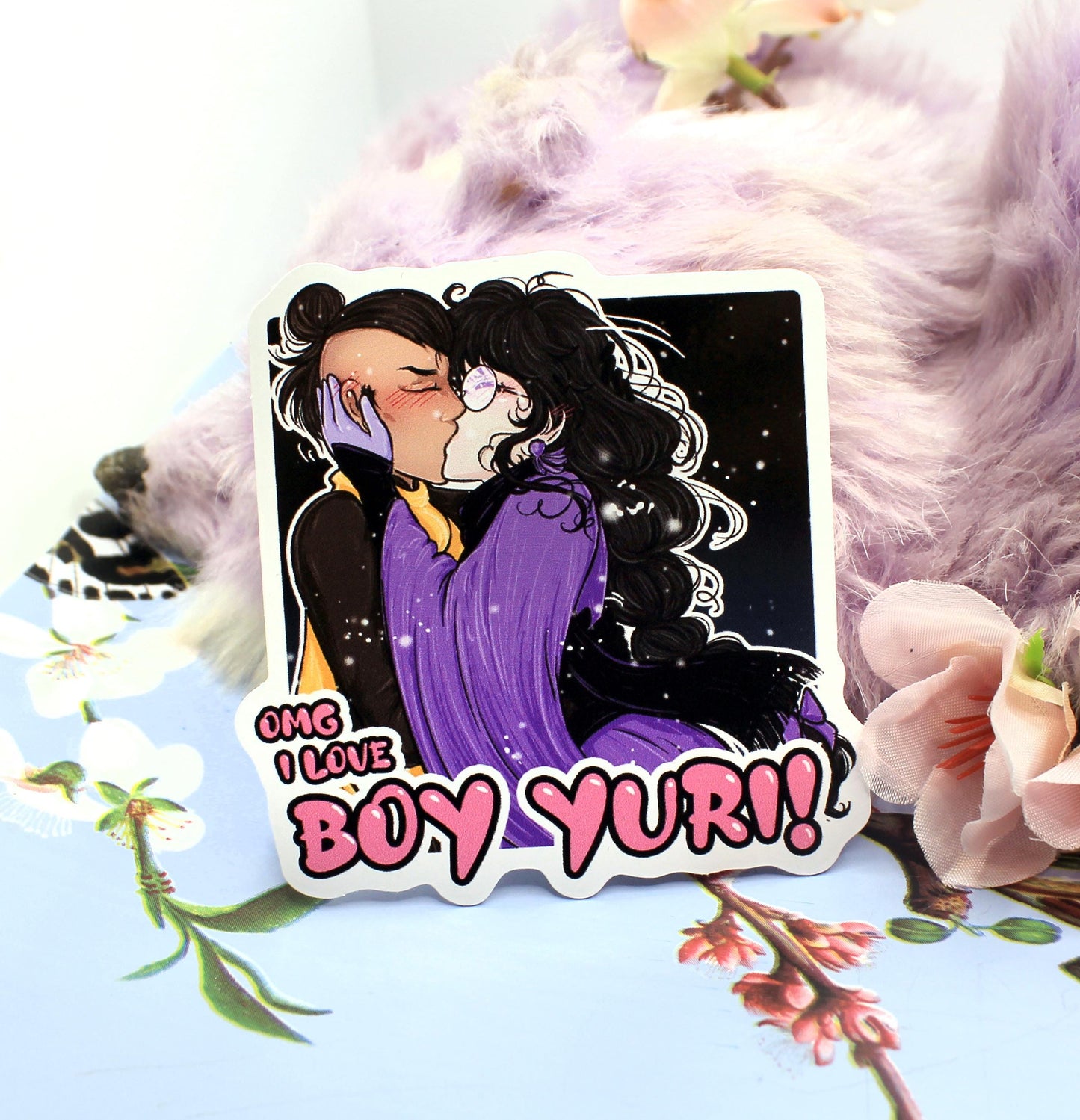 OMG I love Boy Yuri! Sticker (7cm) - The Nightingale Dragon Series