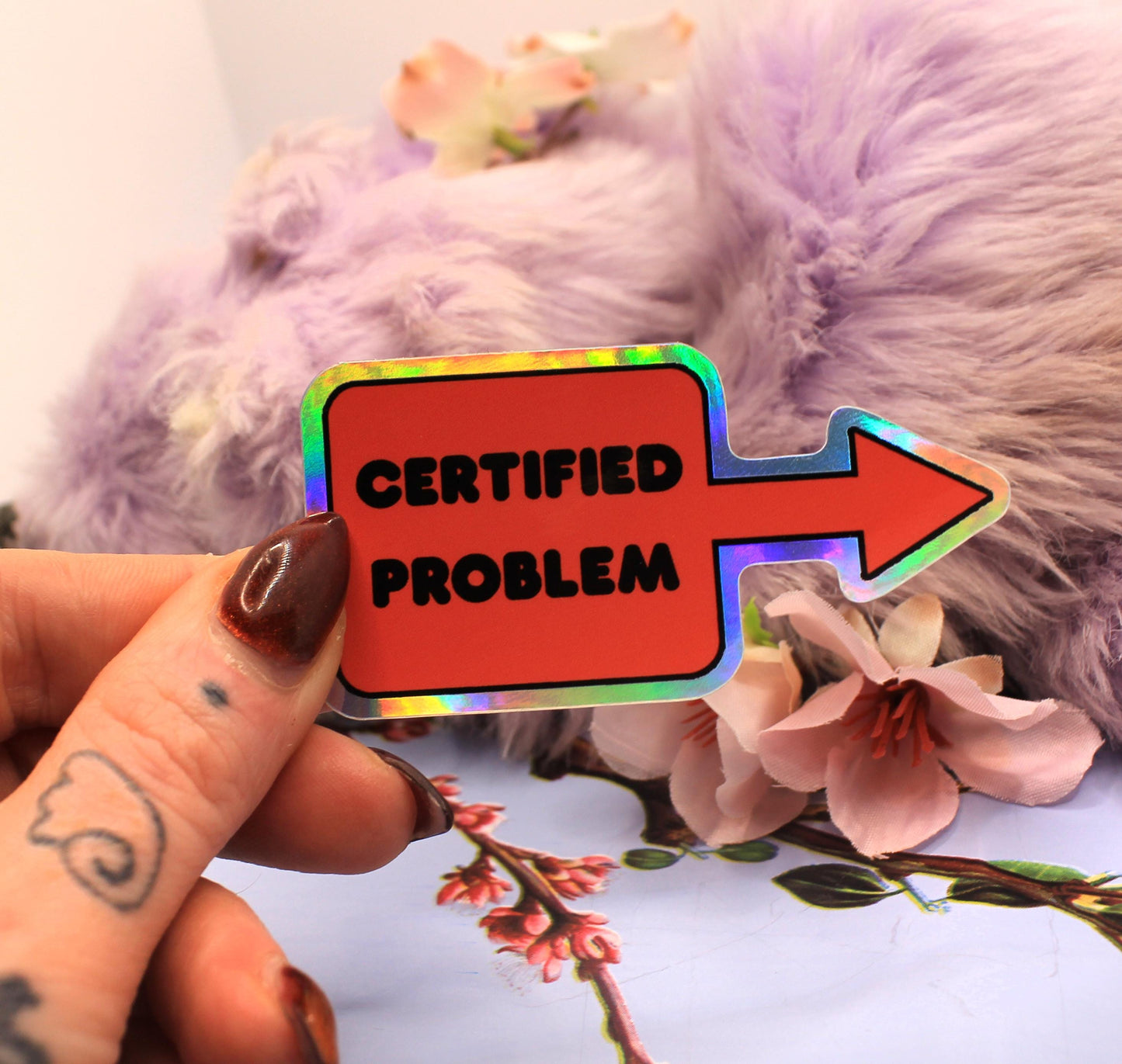 Certified Problem Holographic Sticker (6cm)