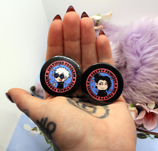 Jujutsu Kaisan Gojou and Geto Circular 2-Badge Set (38mm)