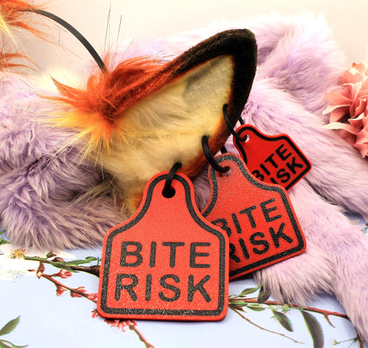 Bite Risk Fursuit Ear Tags (3 Sizes)