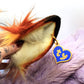 Blue and Gold Plush Teddy Bear Style Fursuit Ear Tags (2 Sizes)