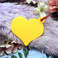 Yellow and Red Plush Teddy Bear Style Fursuit Ear Tags (2 Sizes)