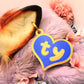 Blue and Gold Plush Teddy Bear Style Fursuit Ear Tags (2 Sizes)
