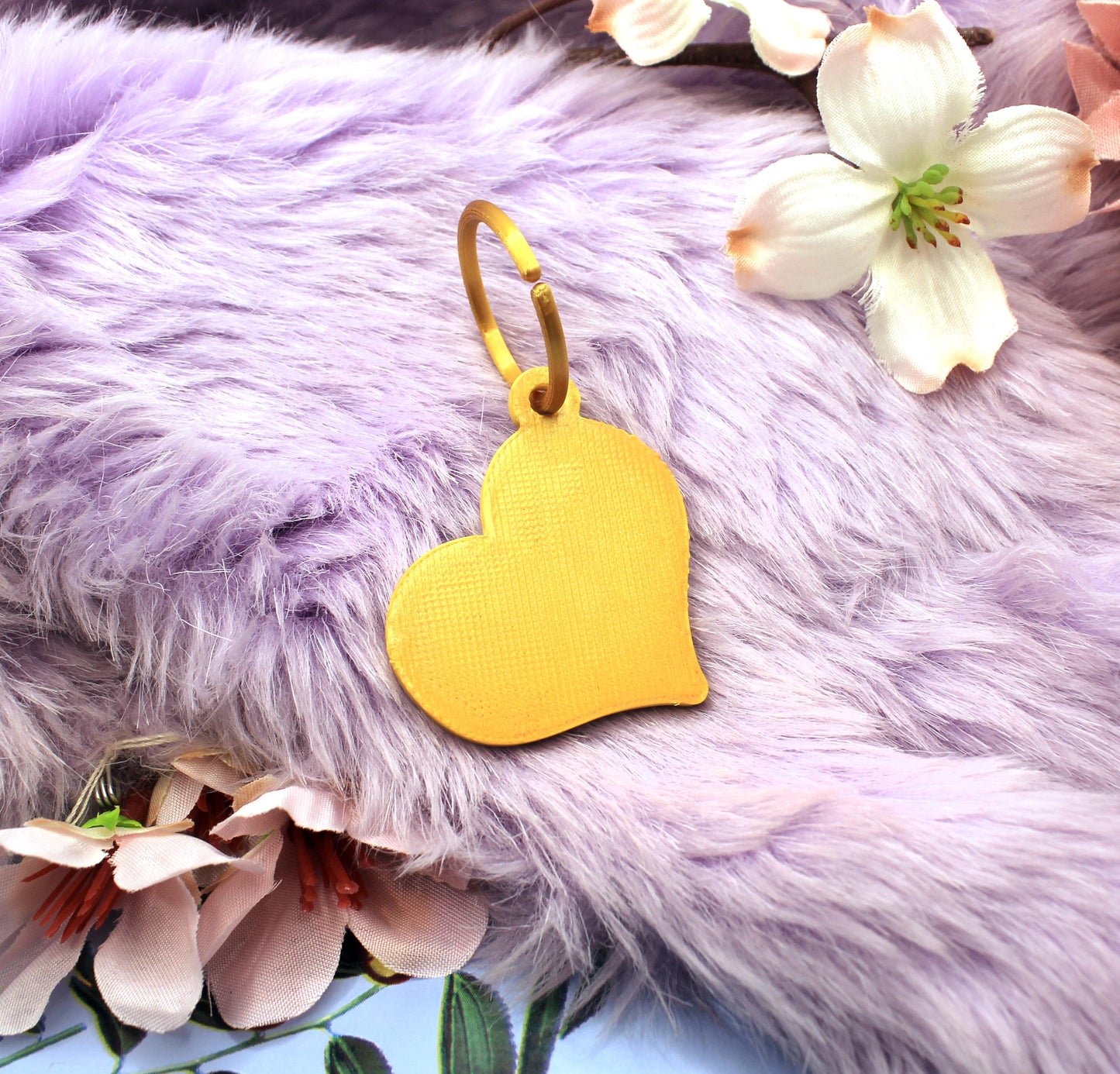 Blue and Gold Plush Teddy Bear Style Fursuit Ear Tags (2 Sizes)