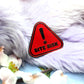 Bite Risk Warning Triangle Enamel Pin (A Grade, Hard, Black Nickel)