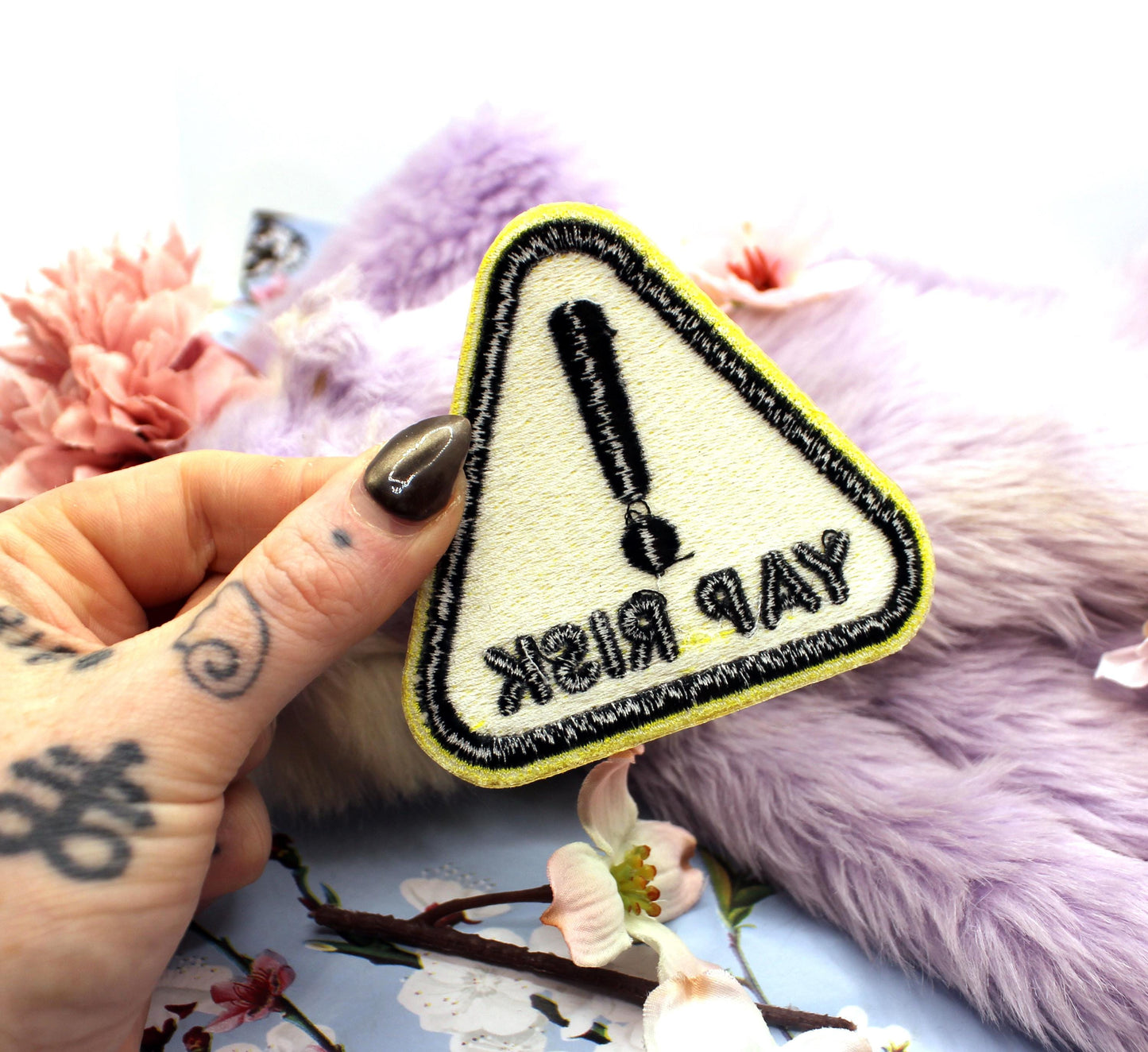 Yellow Yap Risk Warning Triangle Patch (80mm)