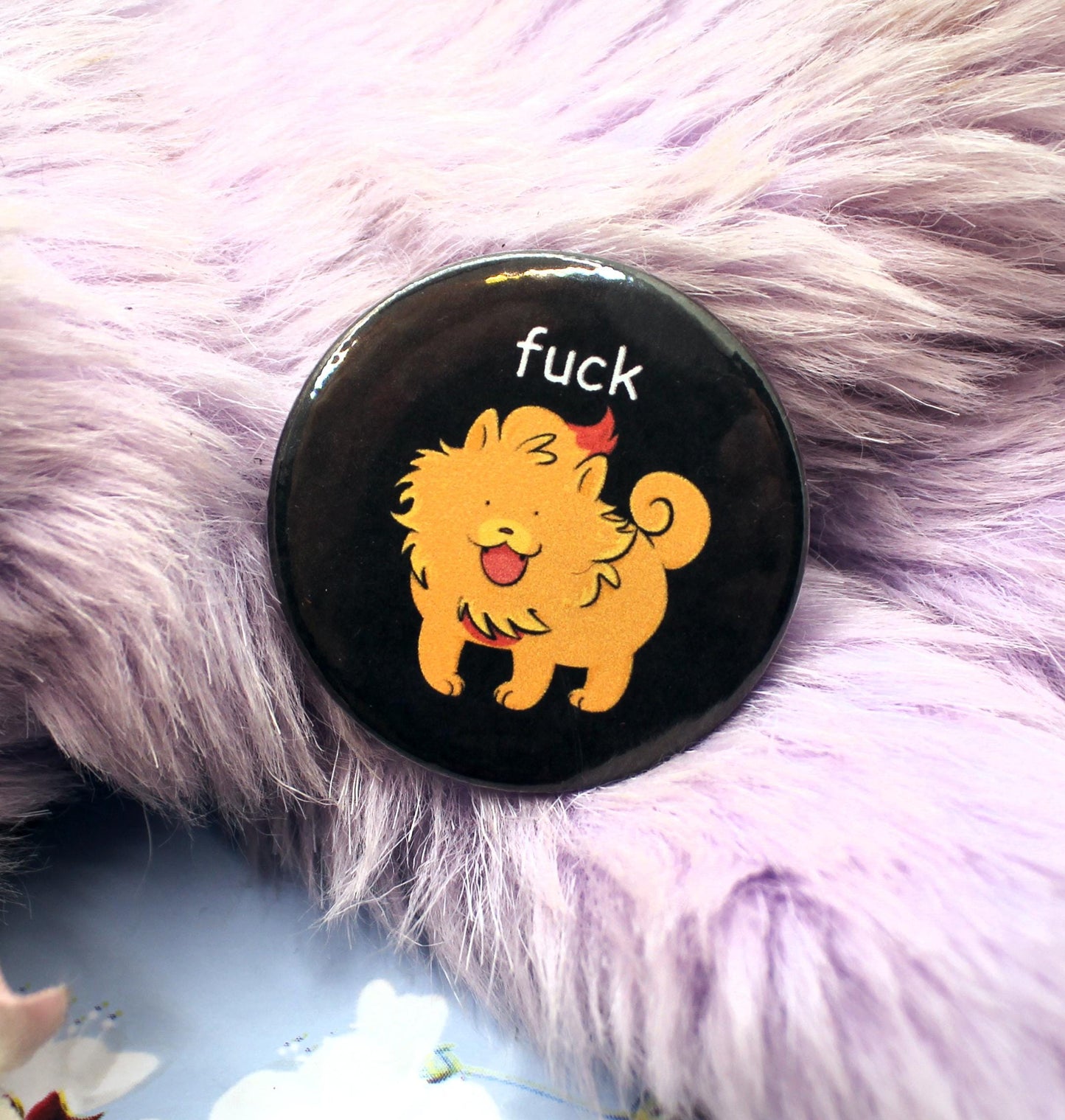 Fuck Pombon Puppy Pokemon Circular Badge (38mm)