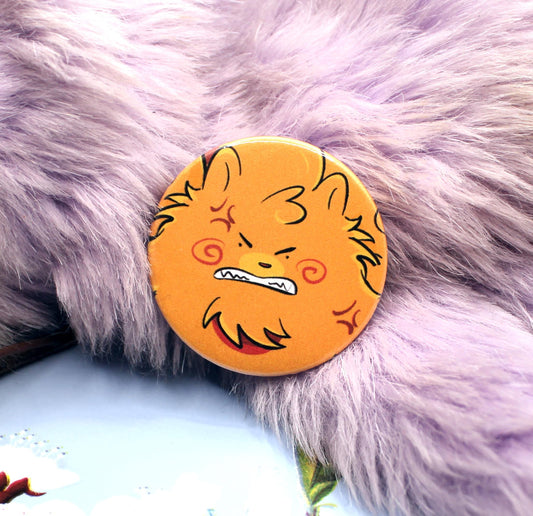 Angry Pombon Puppy Pokemon Circular Badge (38mm)