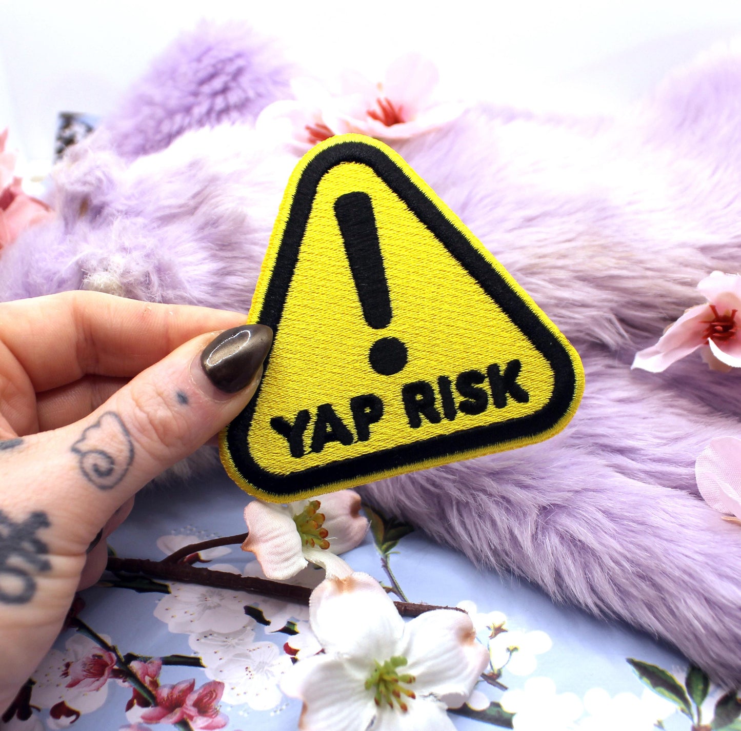 Yellow Yap Risk Warning Triangle Patch (80mm)