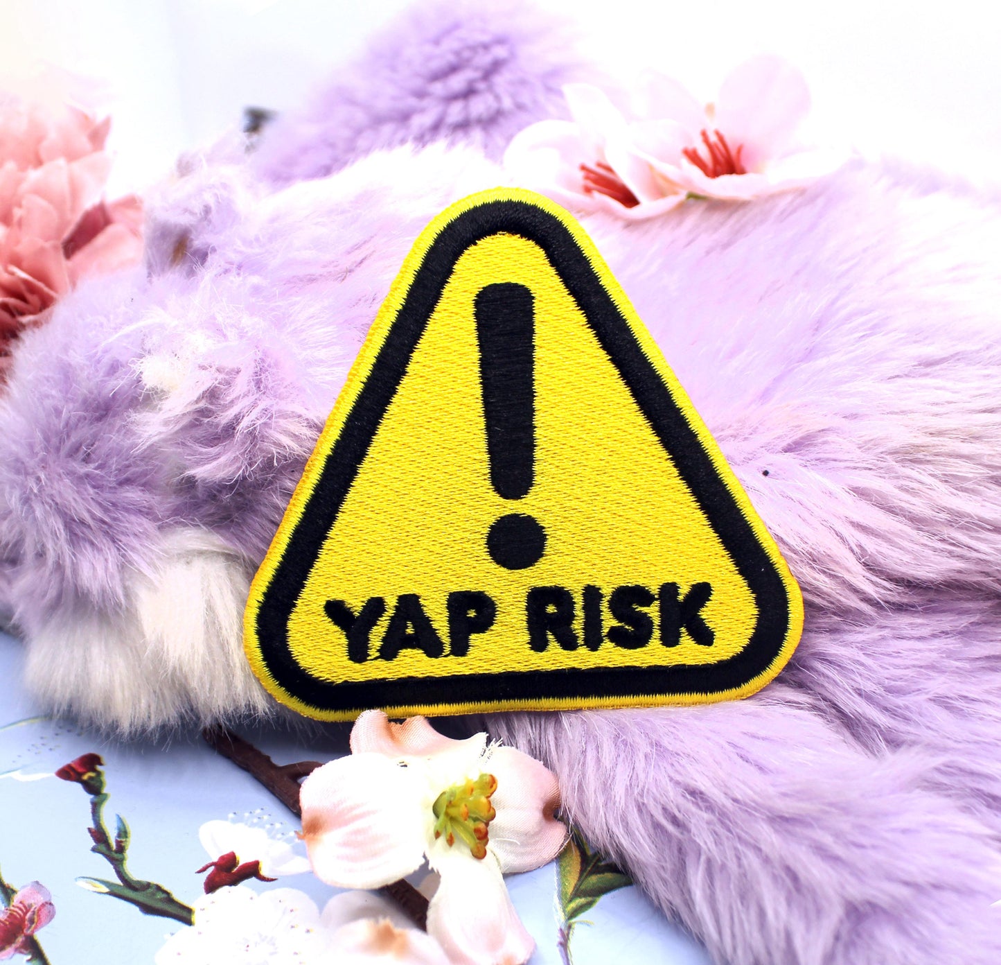 Yellow Yap Risk Warning Triangle Patch (80mm)