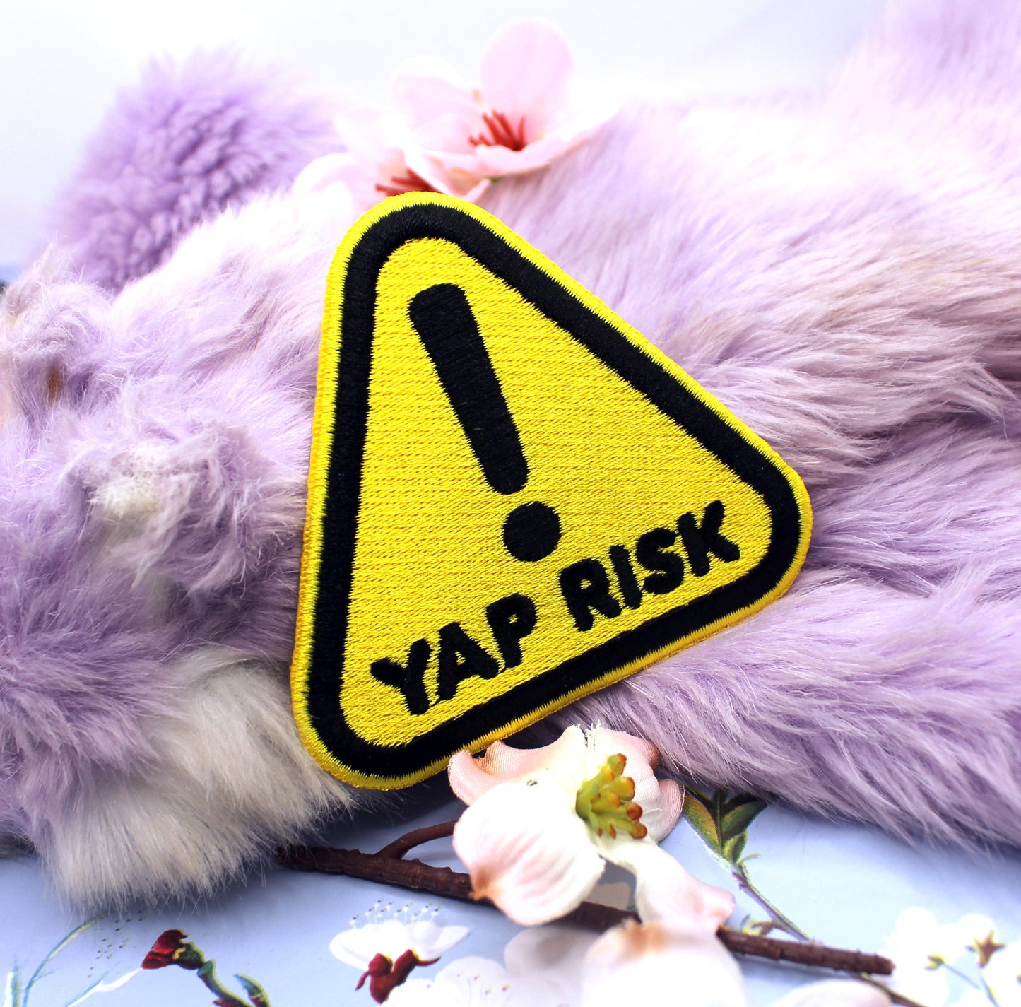 Yellow Yap Risk Warning Triangle Patch (80mm)