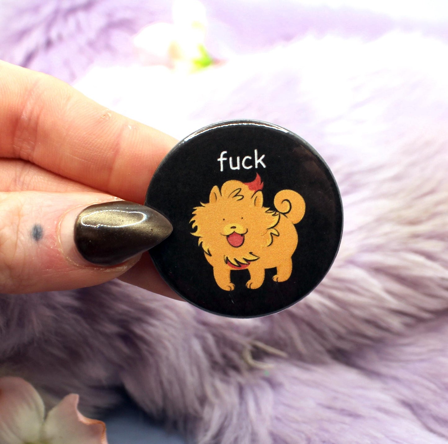 Fuck Pombon Puppy Pokemon Circular Badge (38mm)