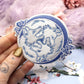 Pastel Blue and White 3 Wolf Moon Embroidered Patch (10cm)