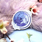 Purple and Blue 3 Wolf Moon Vinyl Sticker (7cm)