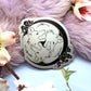 Silver Foil 3 Wolf Moon Vinyl Sticker (7cm)