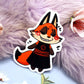 Chibi Red Fox Enohki Vinyl Sticker (7cm)