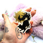Gold Foil Sun Fox Vinyl Sticker (8cm)