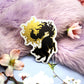 Gold Foil Sun Fox Vinyl Sticker (8cm)