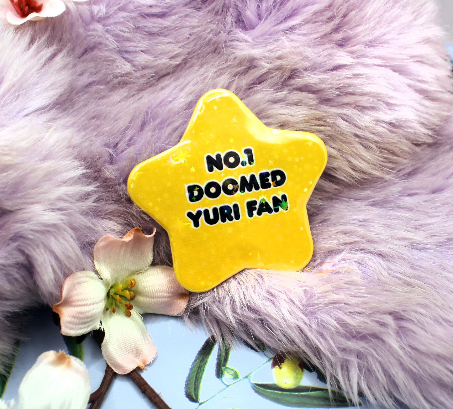 No.1 Doomed Yuri Gold Star Badge (55mm)