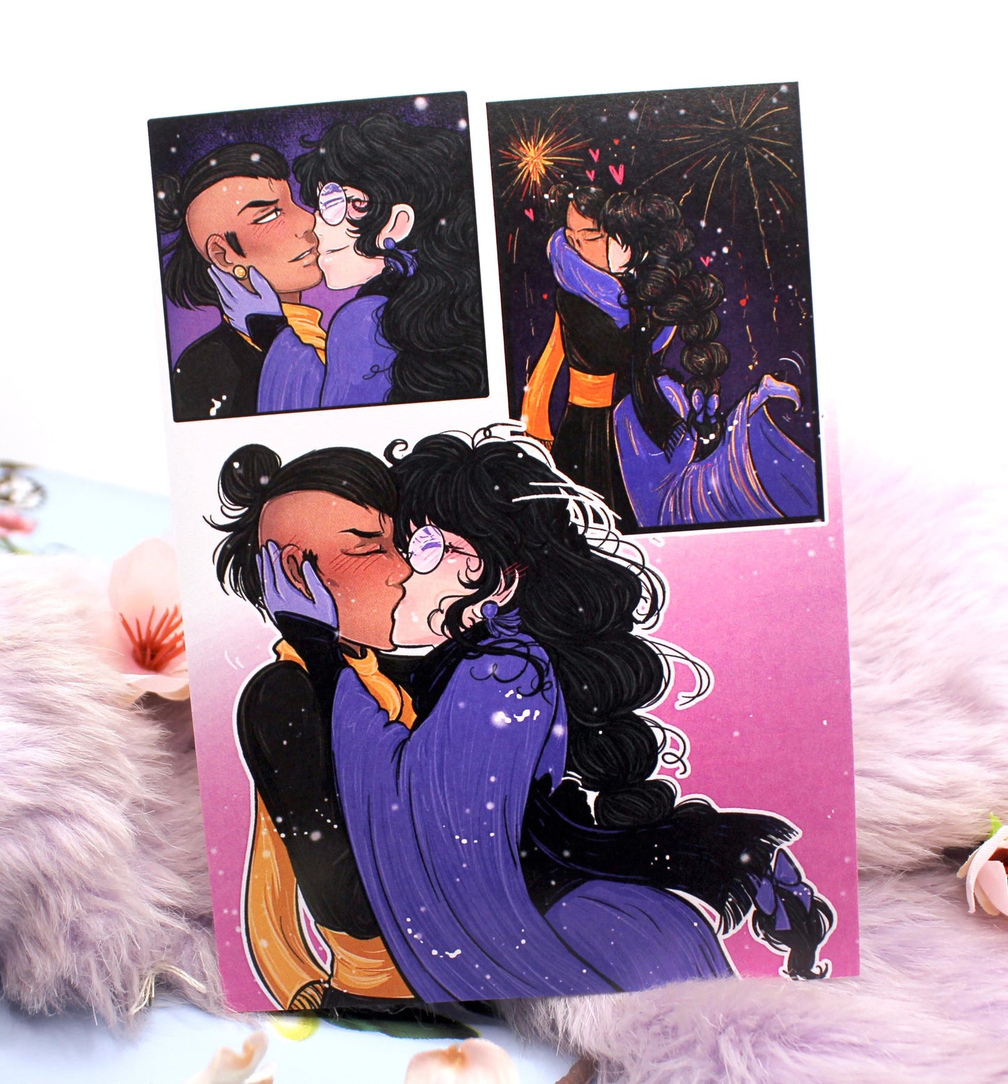 Tomar and Ginzin Kiss A6 Print - The Nightingale Dragon Series