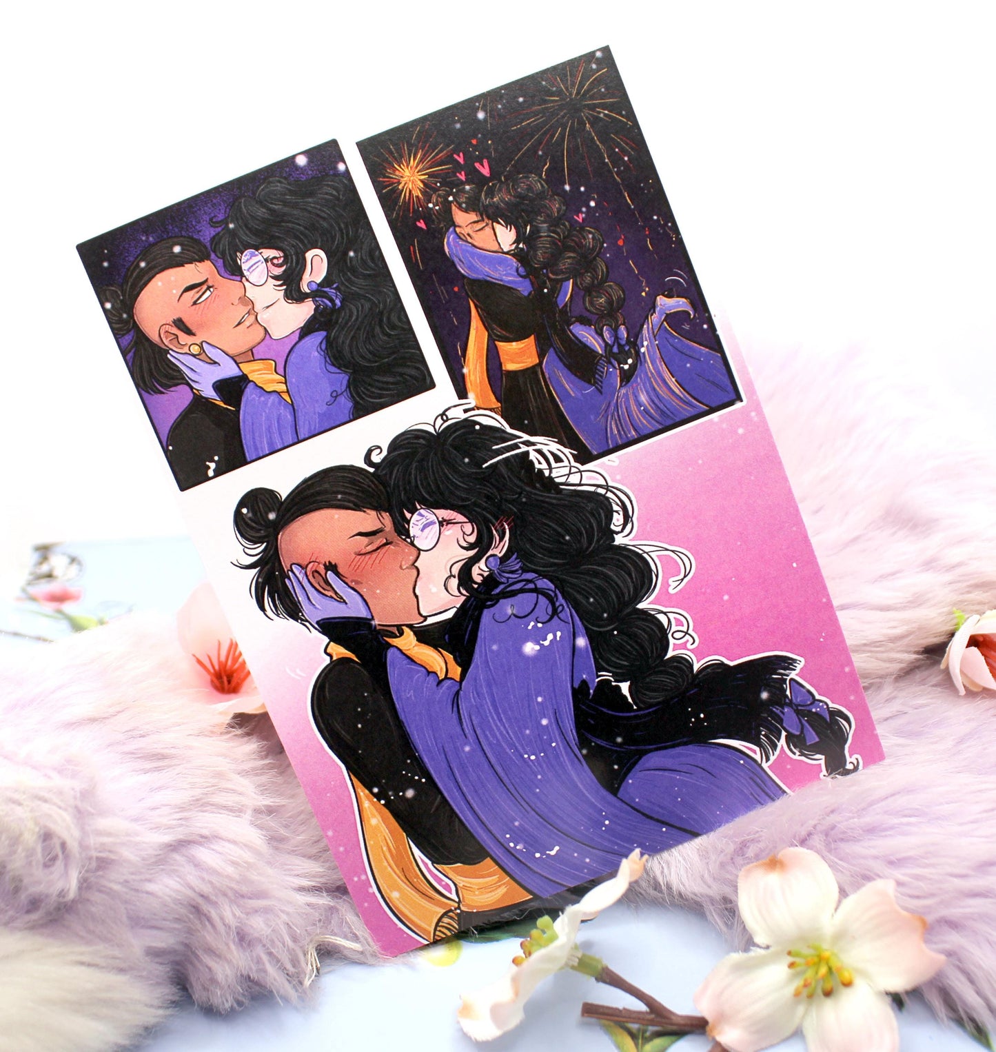 Tomar and Ginzin Kiss A6 Print - The Nightingale Dragon Series