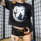 Silver Foil Moon Fox T-shirt (S-4XL)