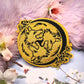 Black and Gold 3 Wolf Moon Embroidered Patch (10cm)